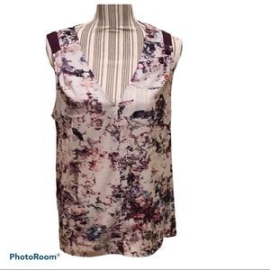 Matty M Floral Tank. Purple shades. Medium